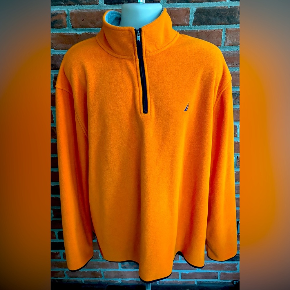 Nautica Men's Orange Half-Zip Sweater